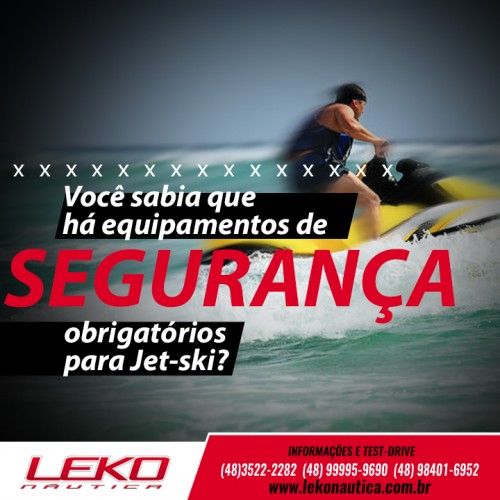 Você sabia que há equipamentos de segurança obrigatórios para Jet-ski?