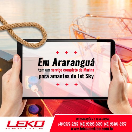 Em Araranguá tem um serviço completo de Marina para amantes de Jet Sky