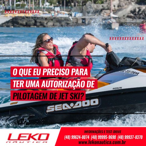 O que eu preciso para ter autorização para pilotar um jet ski?