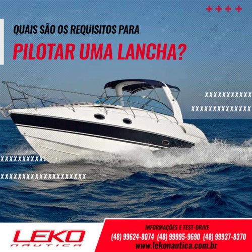 Quais são os requisitos para pilotar uma lancha?