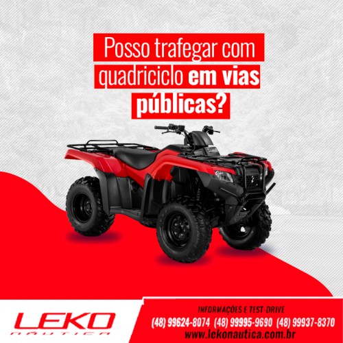 Posso trafegar com quadriciclo em vias públicas?