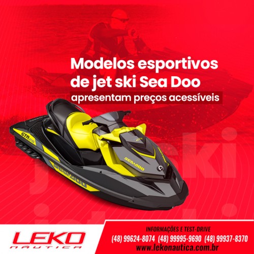 Modelos esportivos de jet ski Sea Doo apresentam preços acessíveis