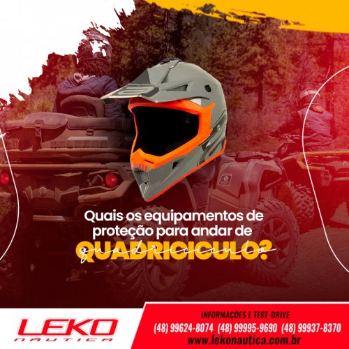 Quais os equipamentos de proteção para andar de quadriculo?