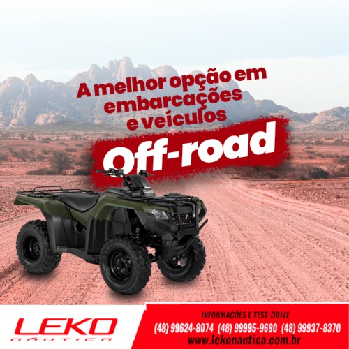 A melhor opção em embarcações e veículos off-road!