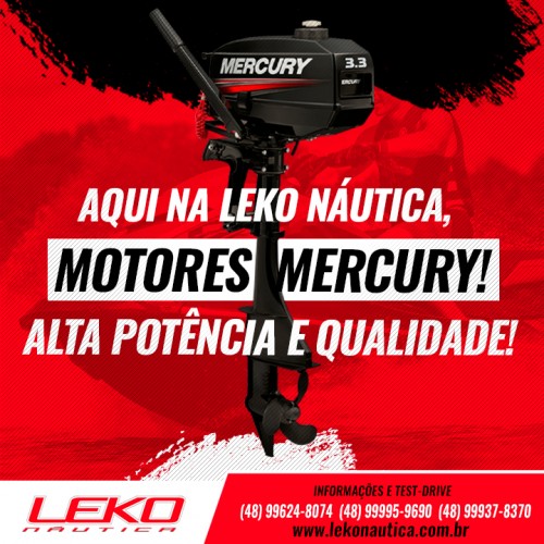 Aqui na Leko Náutica, Motores Mercury! Alta potência e qualidade!