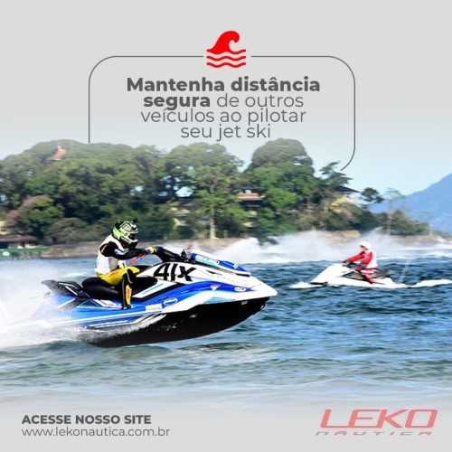 Mantenha distância segura de outros veículos ao pilotar seu jet ski